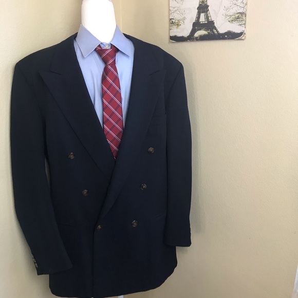 Authentic Givenchy blue wool blazer - Picture 2 of 8